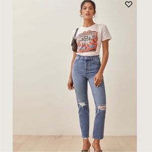 Reformation Cynthia High Rise Straight Leg Jeans